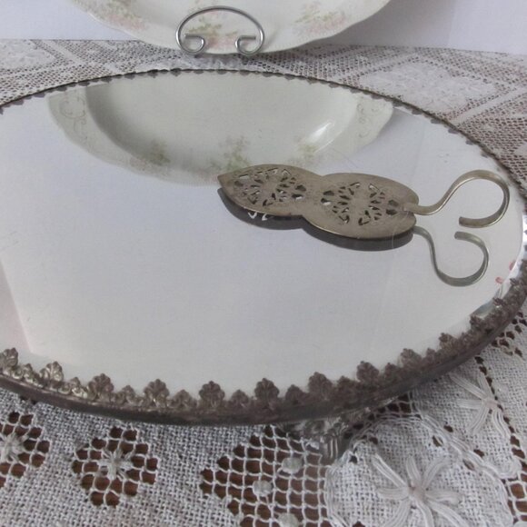 Silver Tart Server Silver Serving Utencils Silverplate England Hallmarked SO SC - Picture 2 of 4